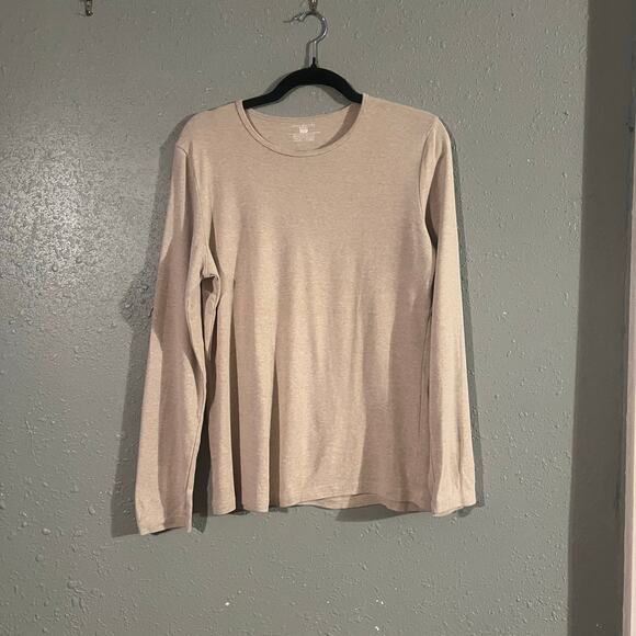 Jones New York Sport Tops - VTG Jones New York Sport Women's Beige XL Long Sleeve 100% Cotton Top Workwear